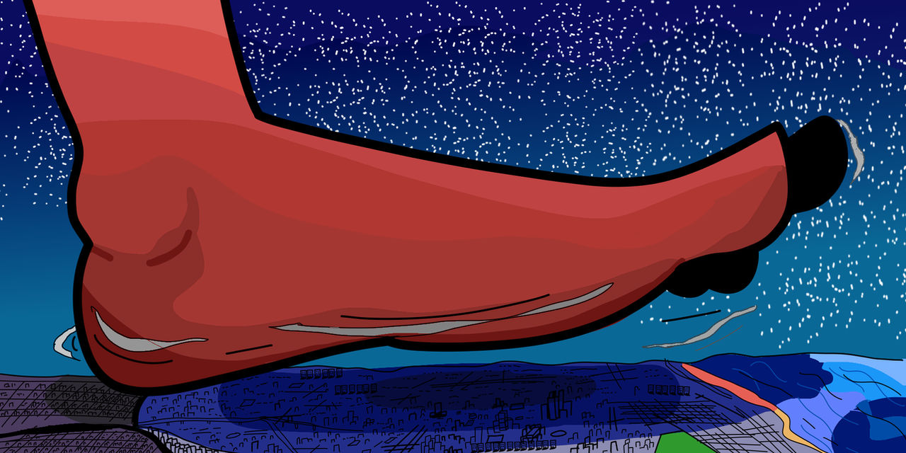 Falling Foot Falling Foot by LetsGetBig on DeviantArt