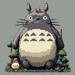 Totoro In Pixels by NICOaway