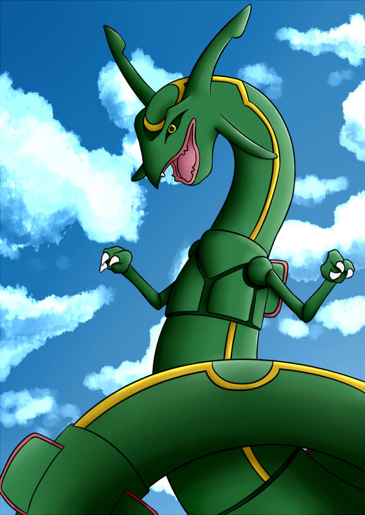 Ray Fakemon Redraw: Rayquaza by Lawlawruu on DeviantArt