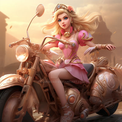 Princess Riding Motorcycle Princess Peach Riding a Motorcycle Stunning HD #2 by G4merdad on DeviantArt