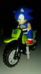 Lego Sonic on Motorcycle