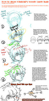 Tutorial: how to draw Gintoki's messy curly hair by CitrusGun