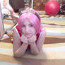 Sakura is shy