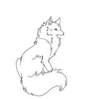 Free Wolf::fox Lineart