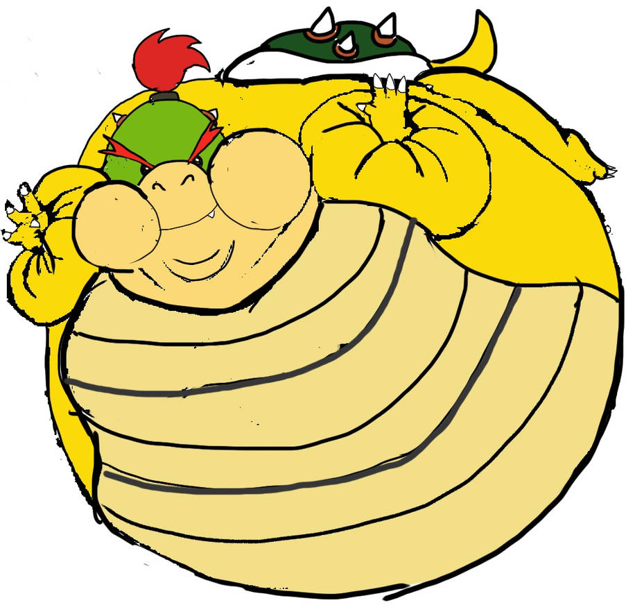 Browser Inflation Bowser Junior inflated by kraidzilla on DeviantArt