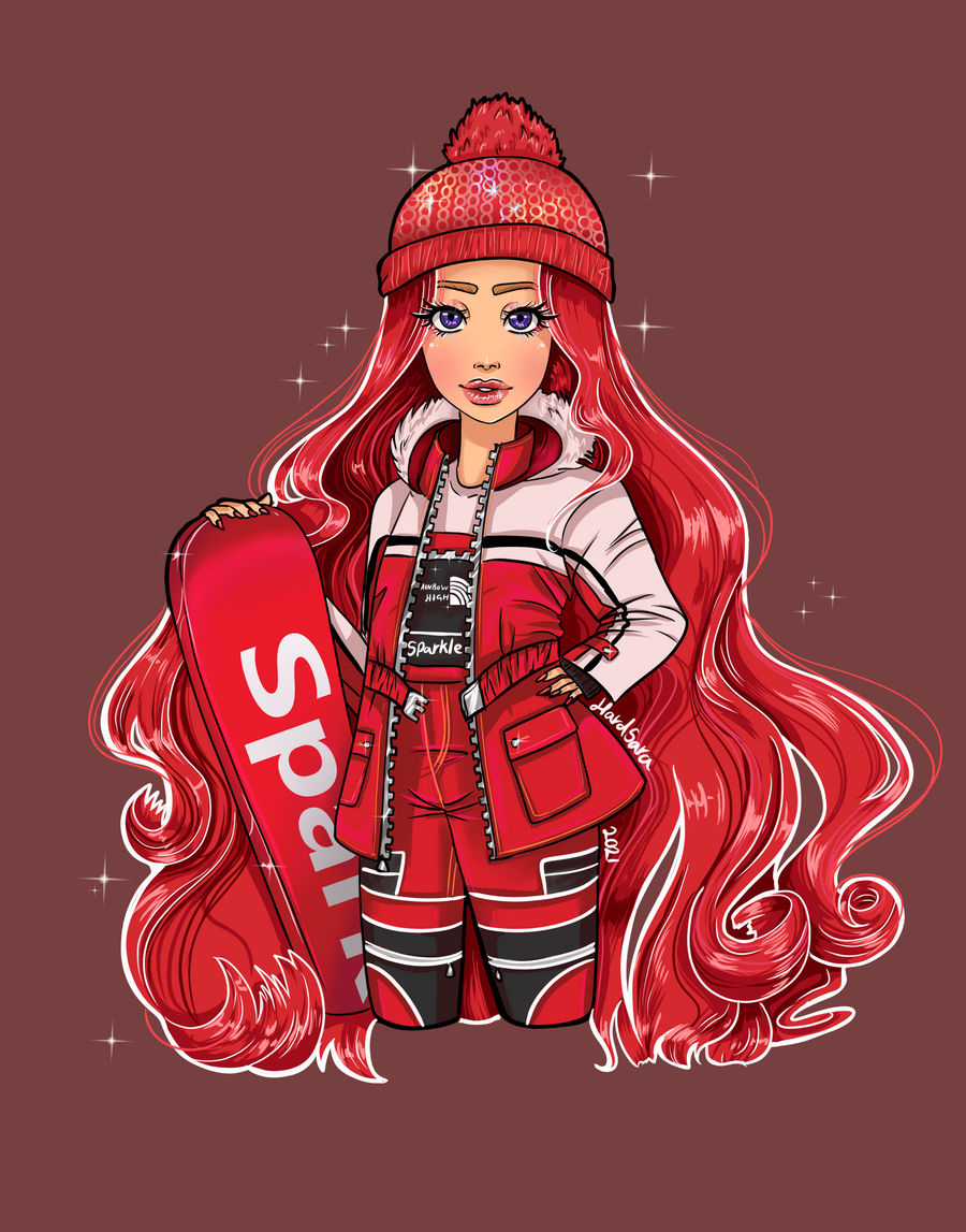 Ruby Anderson Drawing Ruby Anderson - Winter Break Rainbow high by Hardsara on DeviantArt