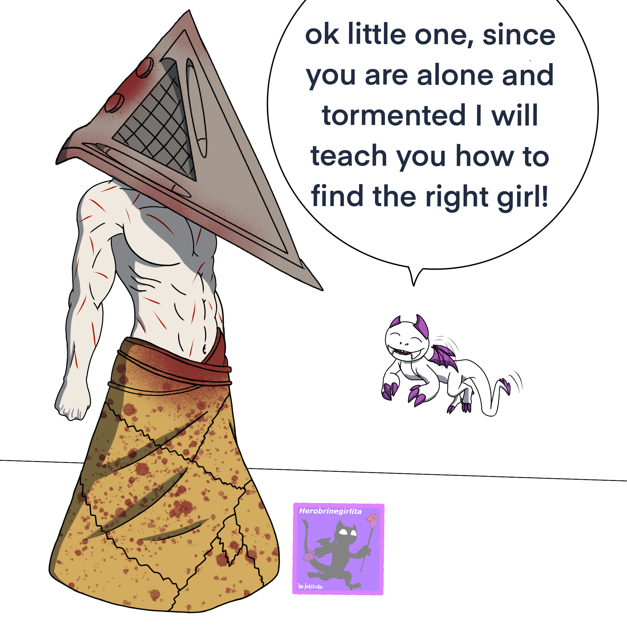 Pyramid head x dead by daylight [commission] by Herobrinegirlita