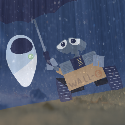 Wall-E and EVE: Umbrella