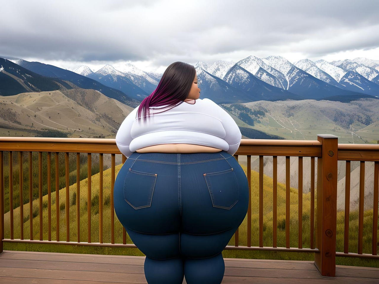 AI SSBBW with a view... and some booty... by bebohiar on DeviantArt