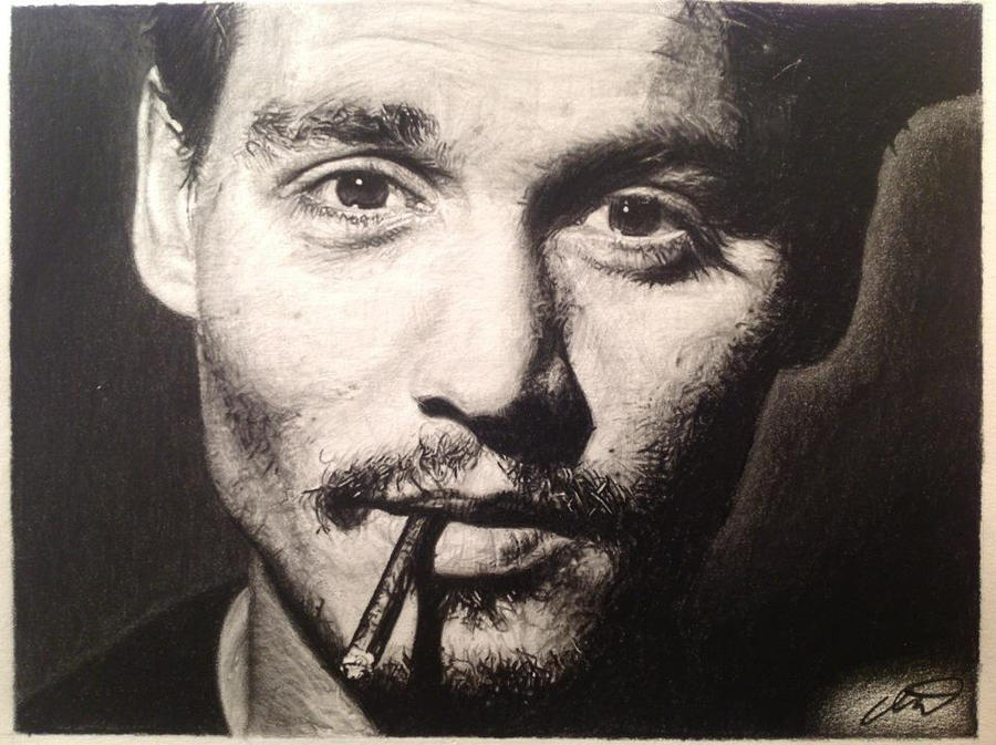 Johnny Depp pencil drawing