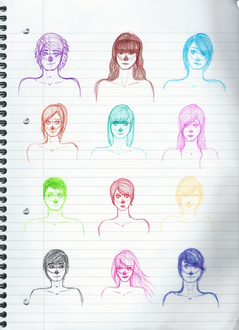 Coloured Characters by crystalbluedisguise on DeviantArt