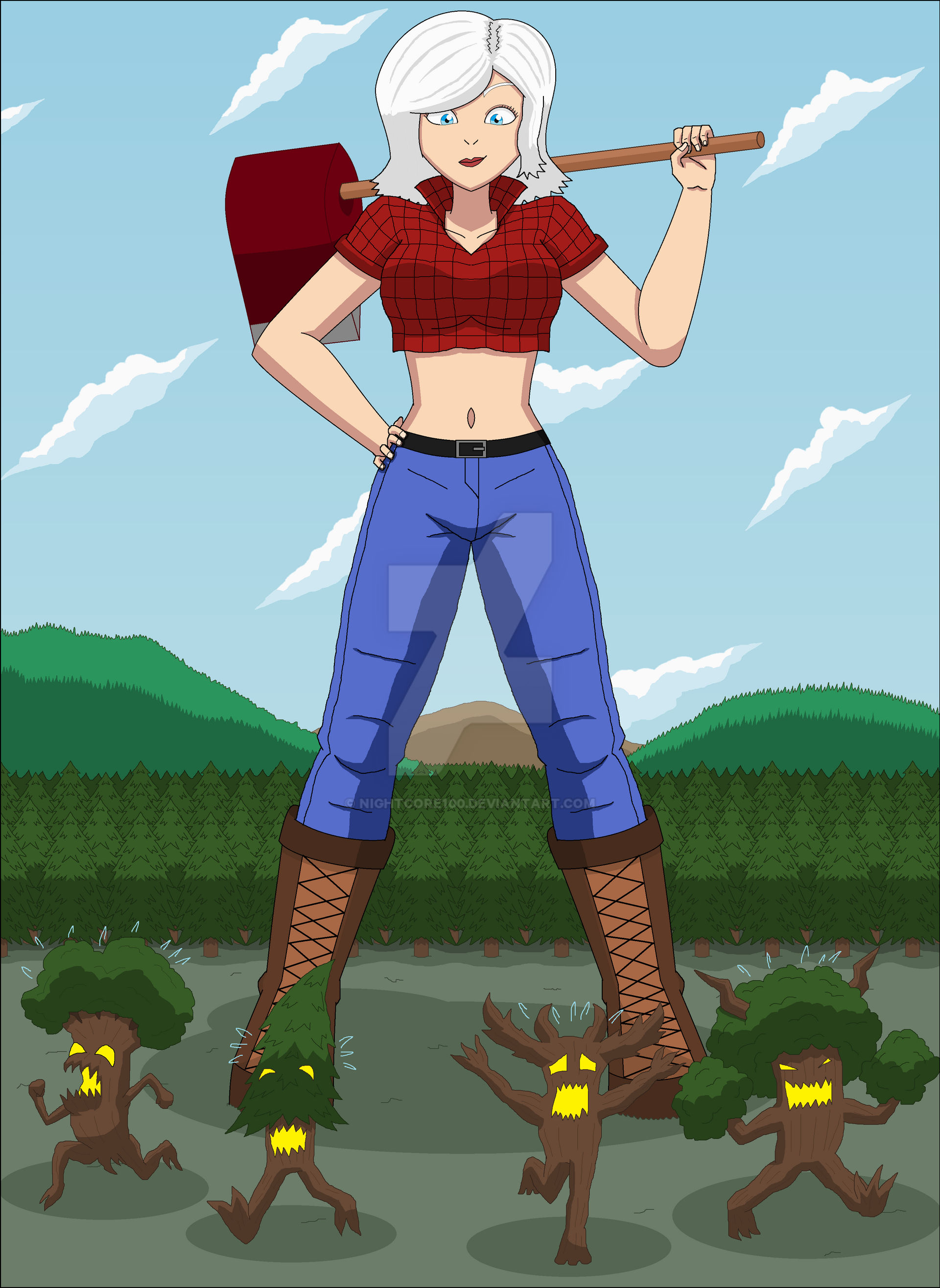 Monster lumberjack vs Alien trees by Nightcore100 on DeviantArt