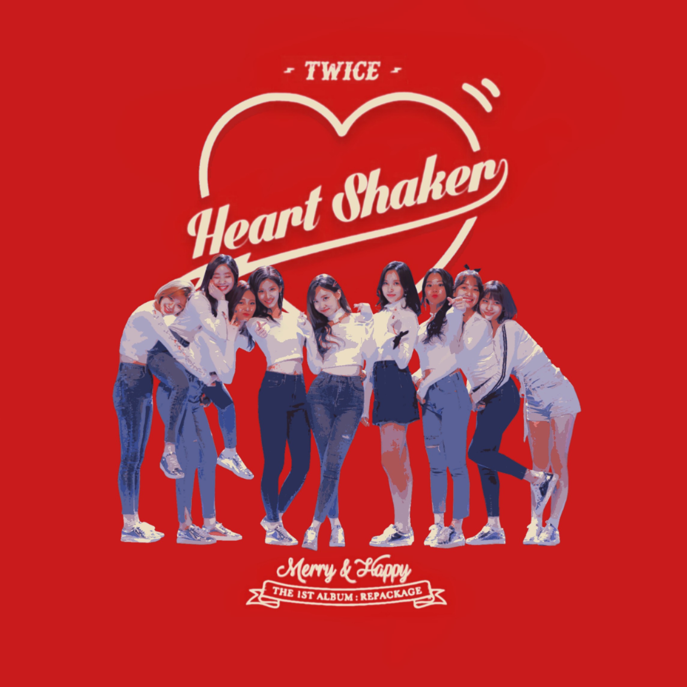 Twice Heart Shaker Merry And Happy Album Cover By Lealbum On Deviantart