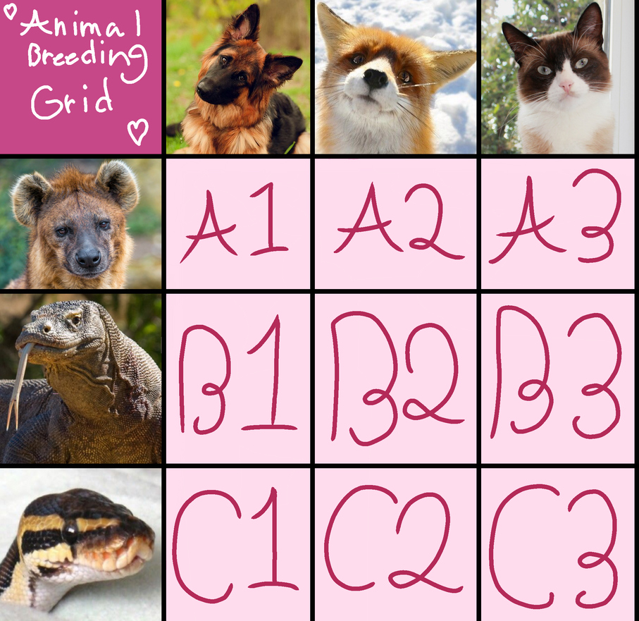 Breeding Grid Animal Breeding Grid (Open) by KtheBlobArtist on DeviantArt