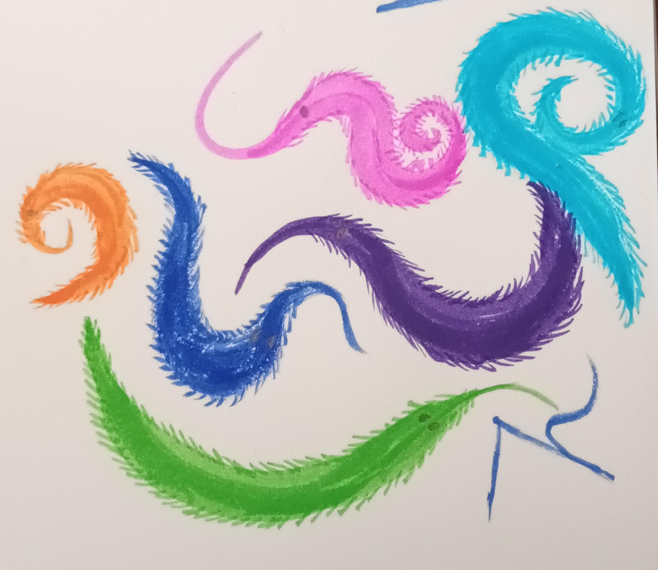 Worm on string drawing traditional by Ashwork44 on DeviantArt