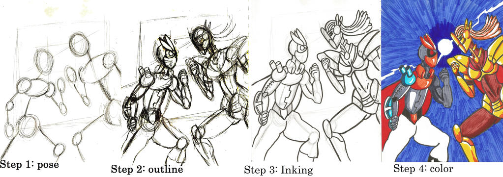 My Drawing process in 4 steps by Manchines on DeviantArt