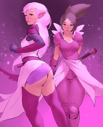 Lilac And Dahlia By Gawkinn