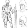 Male Knight pencil