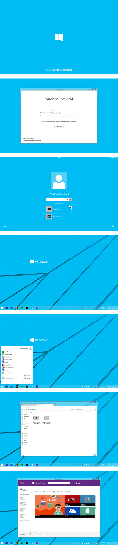 Windows 9 / Threshold - Classic UI by nik255 on DeviantArt