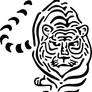 Prowling Tiger Stencil