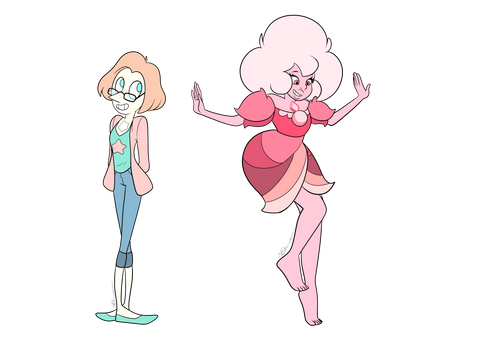 - COMMISSION_Pearl and Pink Diamond -