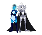 - Commission_Blue Diamond and White Diamond - by PencilTree