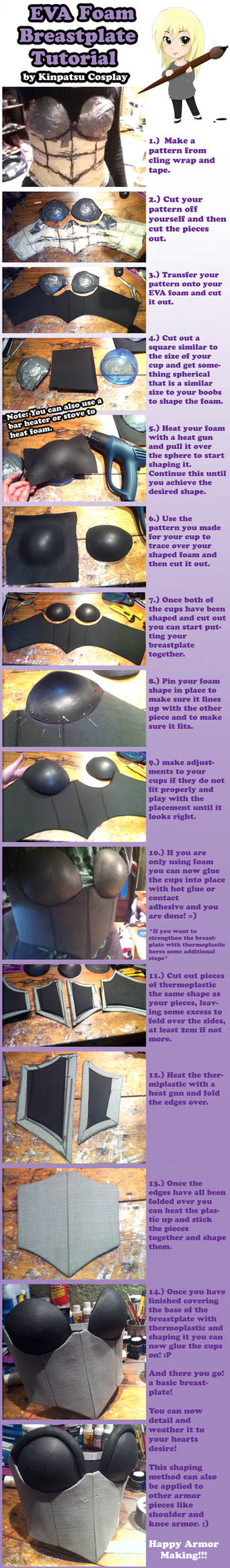 EVA Foam Breastplate Tutorial by Kinpatsu-Cosplay