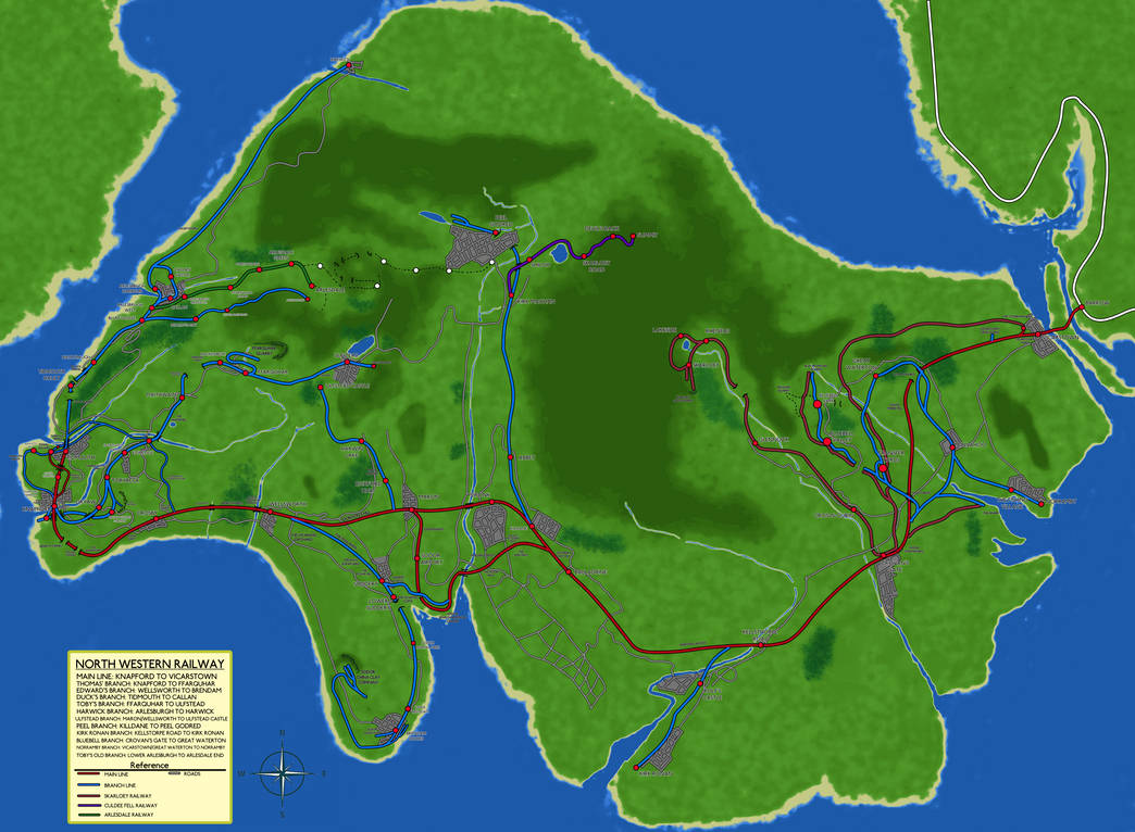 My Map of the Island of Sodor UPDATE: 1/21/2022 by MH1994 on DeviantArt
