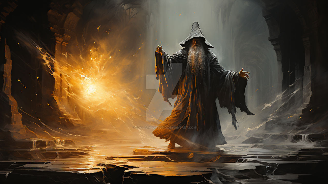 Wizard creating energy by CoolPandaStudio on DeviantArt