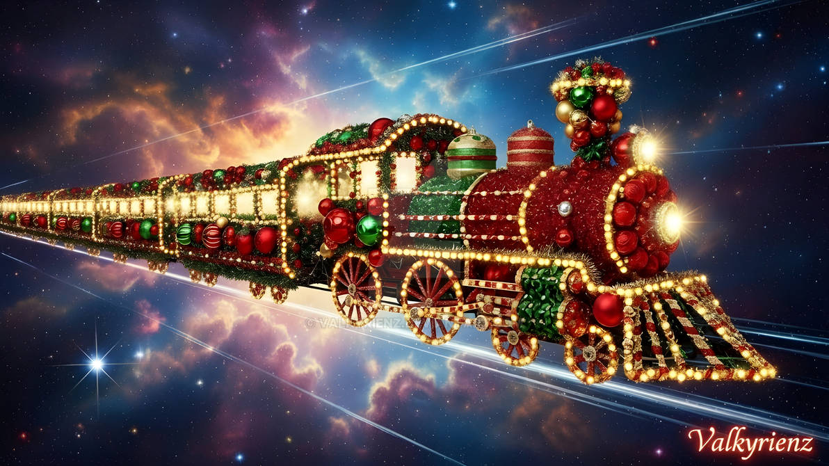 Christmas Train to light your way! by ValkyrieNZ on DeviantArt