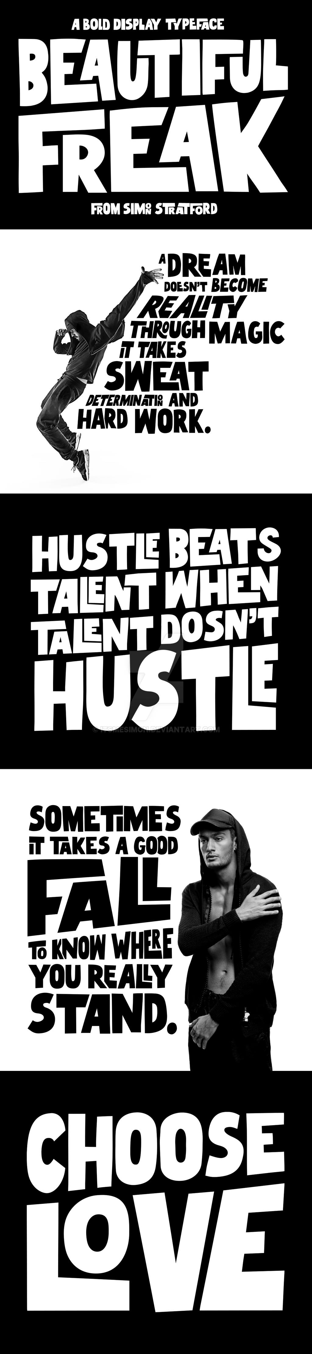 Beautiful Freak Font by itsmesimon on DeviantArt
