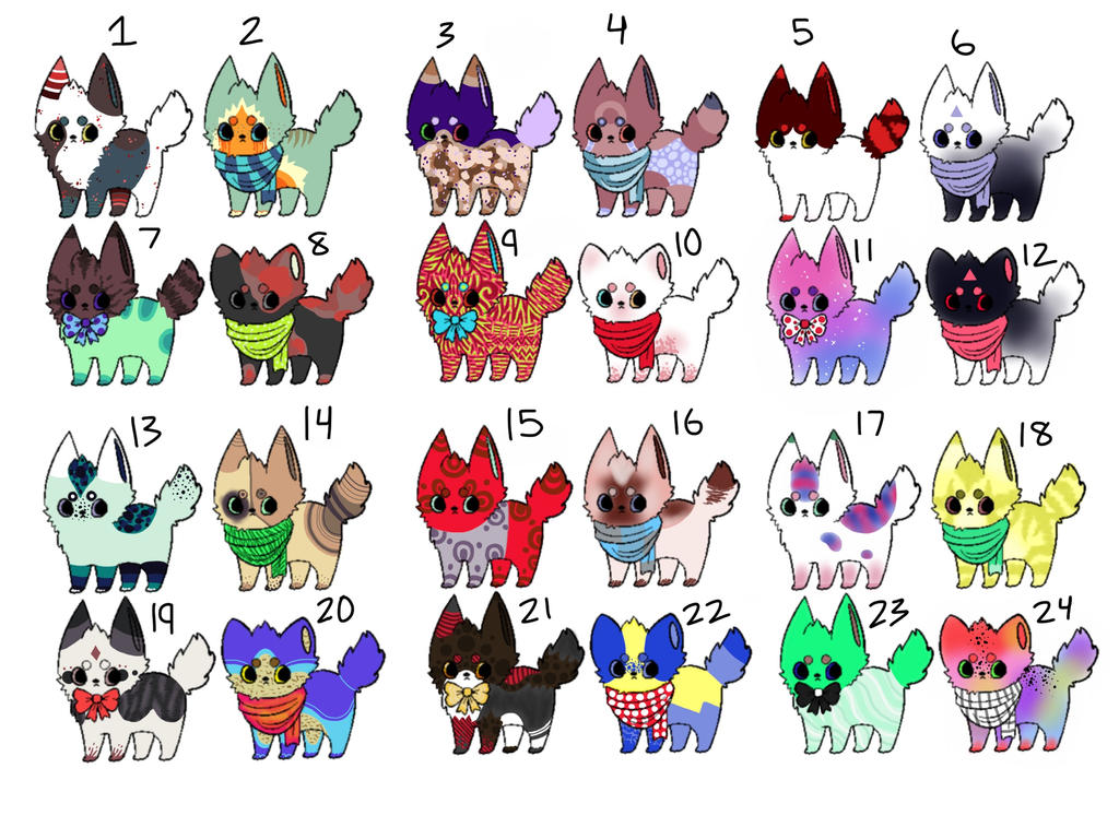 Adopts 5 points *open* by softpuppies