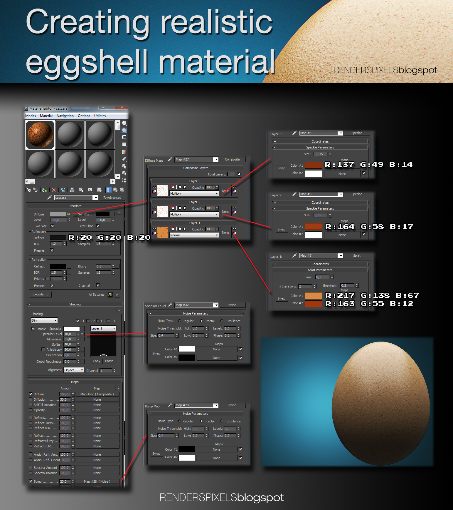 Creating Realistic Eggshell Material