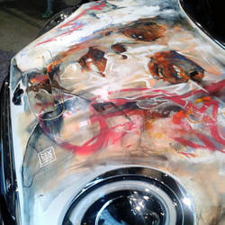 Live Painting of a Mini at BMW Centre in Munich