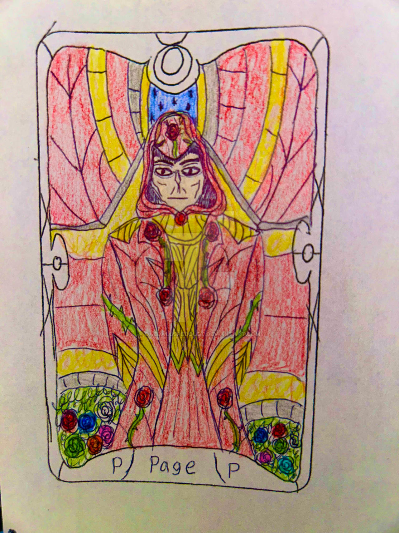 Pags's Staffs Rosenmord Tarot: Page of Staffs by DaedalusRedoudt on DeviantArt
