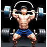 Small boy lifting massive weight 1070217221