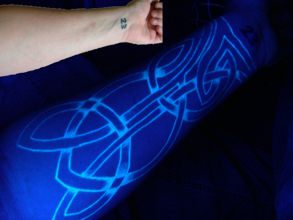 Celtic UV Black Light Tattoo