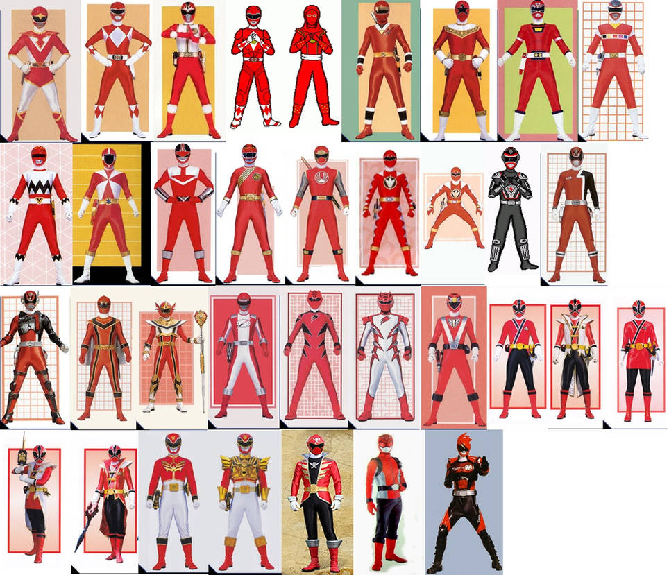 Red Ranger Collage (updated) by AdrenalineRush1996 on DeviantArt
