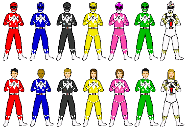 Power Rangers of Angel Grove (Season 1 main form) by AdrenalineRush1996 ...