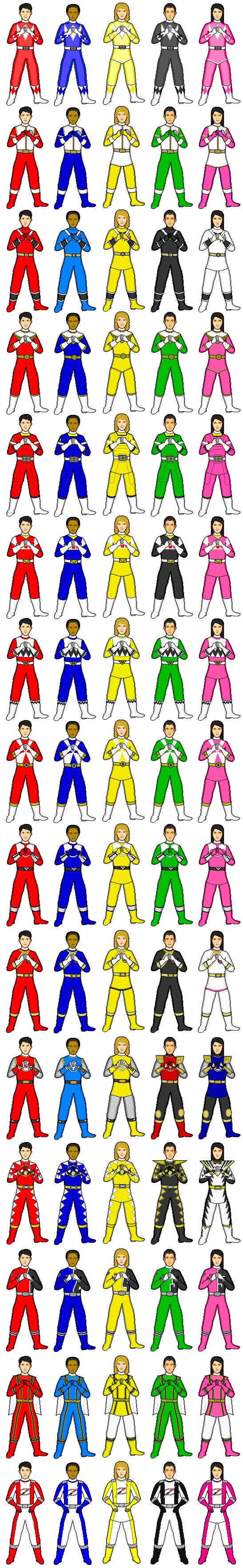 Mega Rangers as the 75 Power Rangers (1993-2007) by AdrenalineRush1996 ...