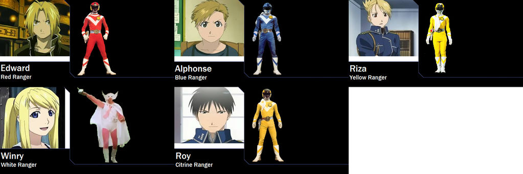 Fullmetal Alchemist Defender Force Rangers by AdrenalineRush1996 on ...