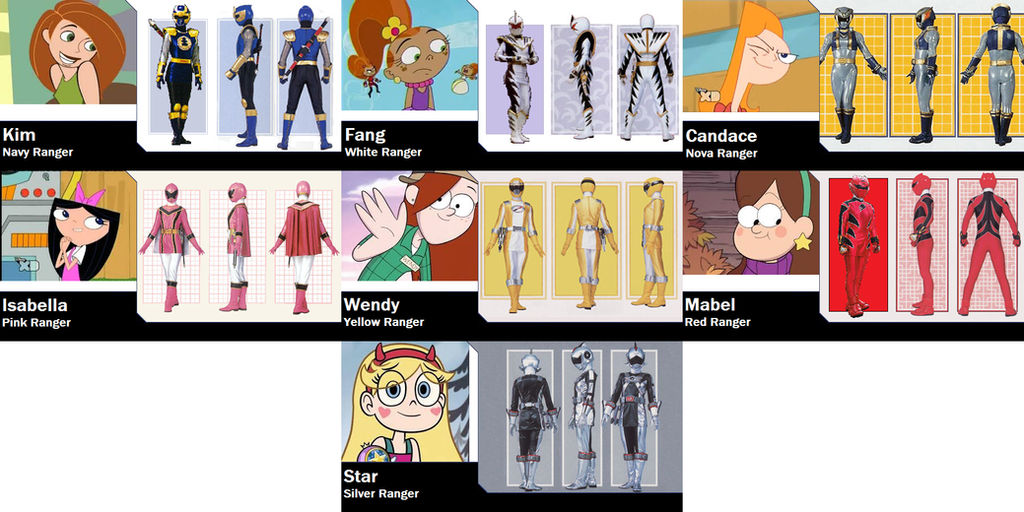Every Girl Ranger Disney Girls Rangers Mashup for STORMERS-ATTITOONS by ...