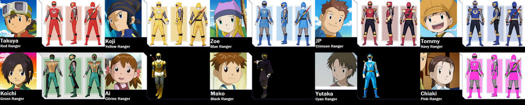 Power Rangers Digimon Frontier Deviantart Digimon Frontier Ninja Storm Rangers by AdrenalineRush1996 on DeviantArt