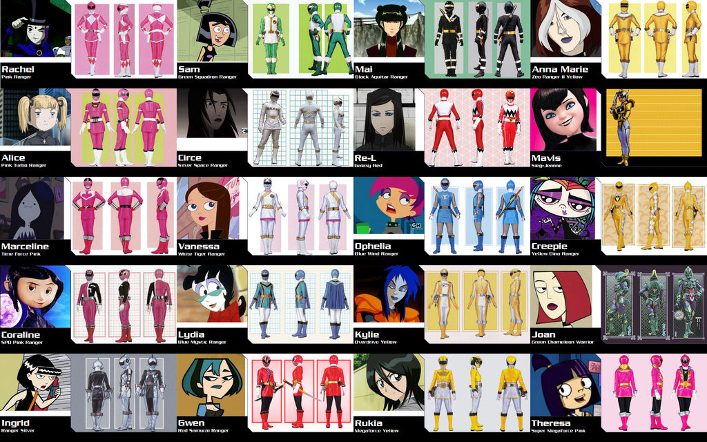 Goth Girls Rangers (PR Redux) by AdrenalineRush1996 on DeviantArt