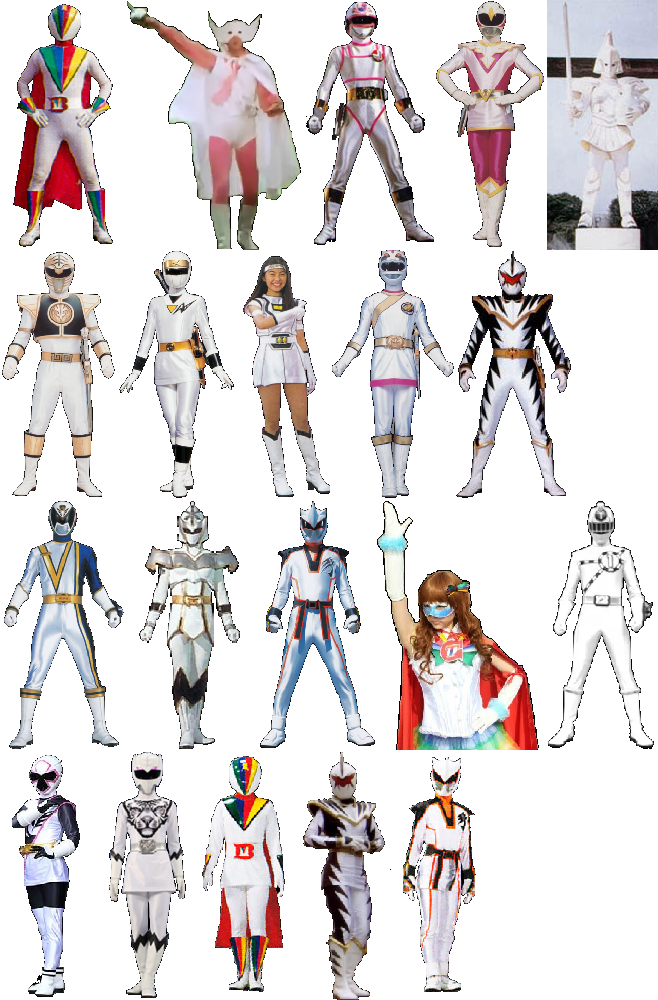 Sentai White Ranger Lineup by AdrenalineRush1996 on DeviantArt