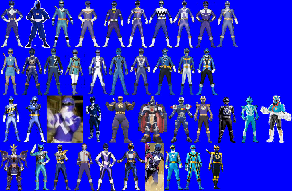 Blue Power Ranger Lineup by AdrenalineRush1996 on DeviantArt
