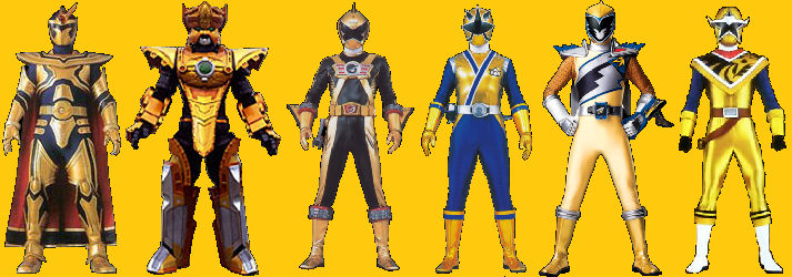 Gold Power Ranger Lineup by AdrenalineRush1996 on DeviantArt