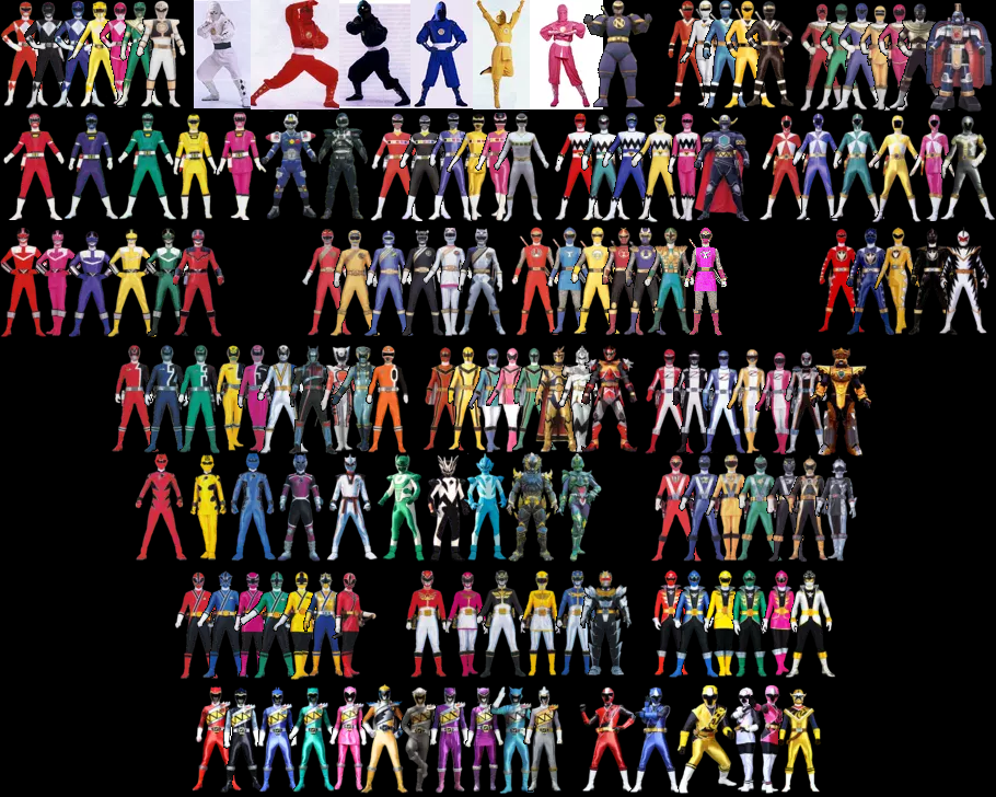 Powerpoint Ranger Roster Power Rangers Lineup by AdrenalineRush1996 on DeviantArt