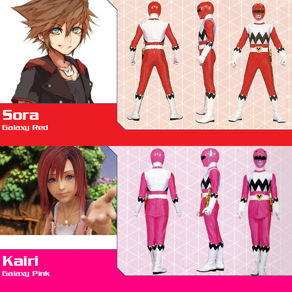 Sora and Kairi as Galaxy Red/Pink for NeoduelGX