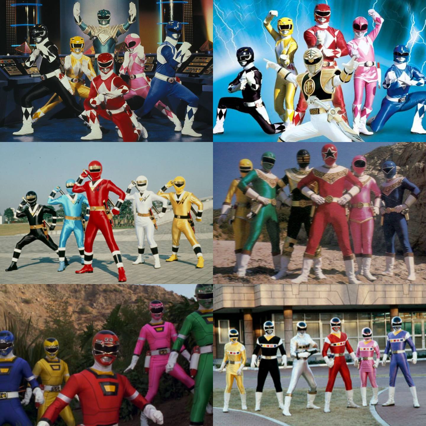 Custom Power Rangers Teams Power Rangers Teams 1-6 by AdrenalineRush1996 on DeviantArt